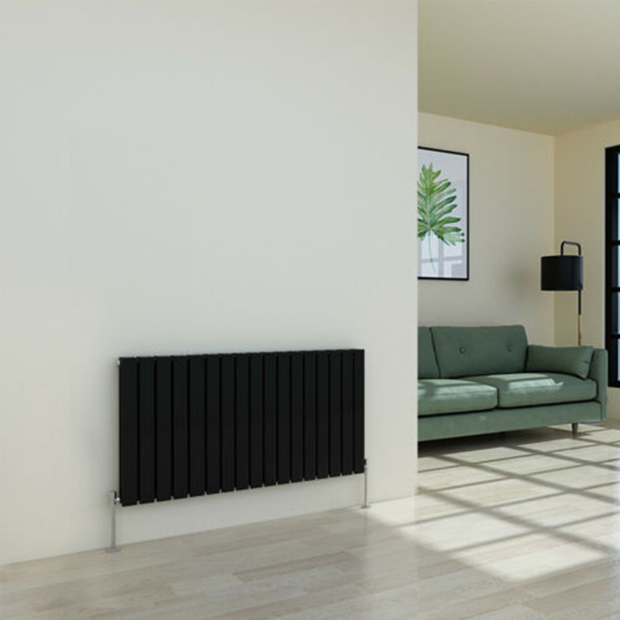 single panel radiator matt black