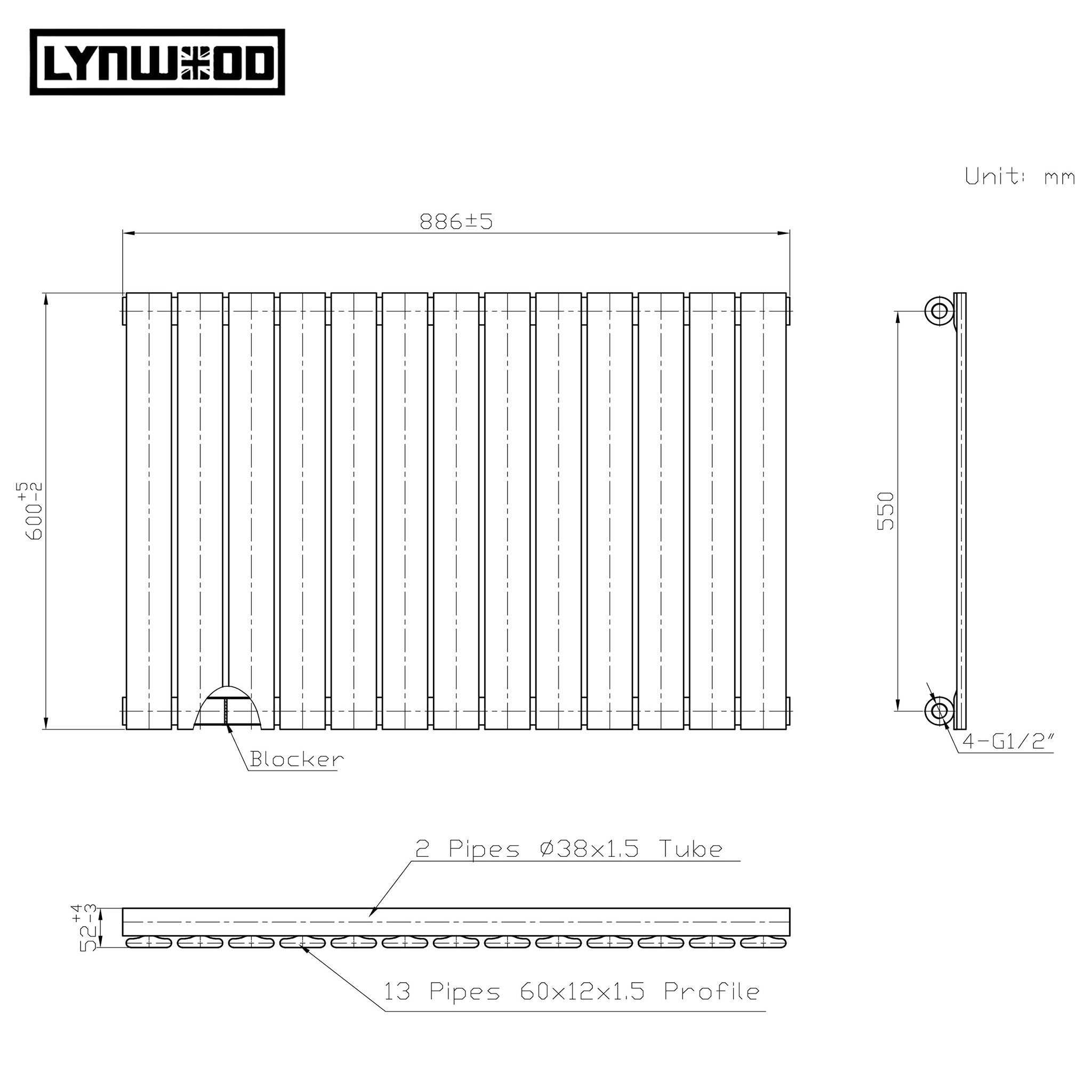 single panel radiator size measurements