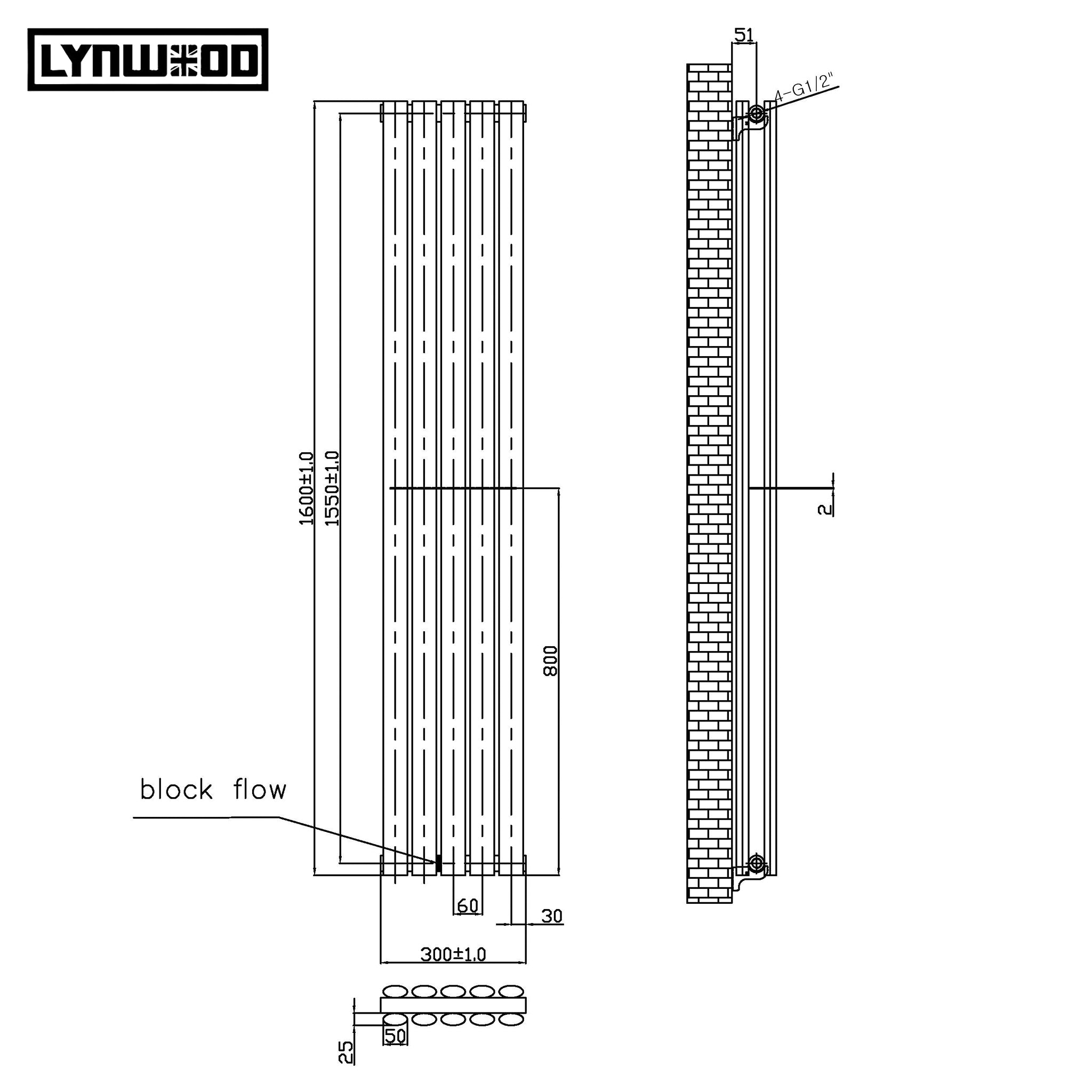 radiator size chart