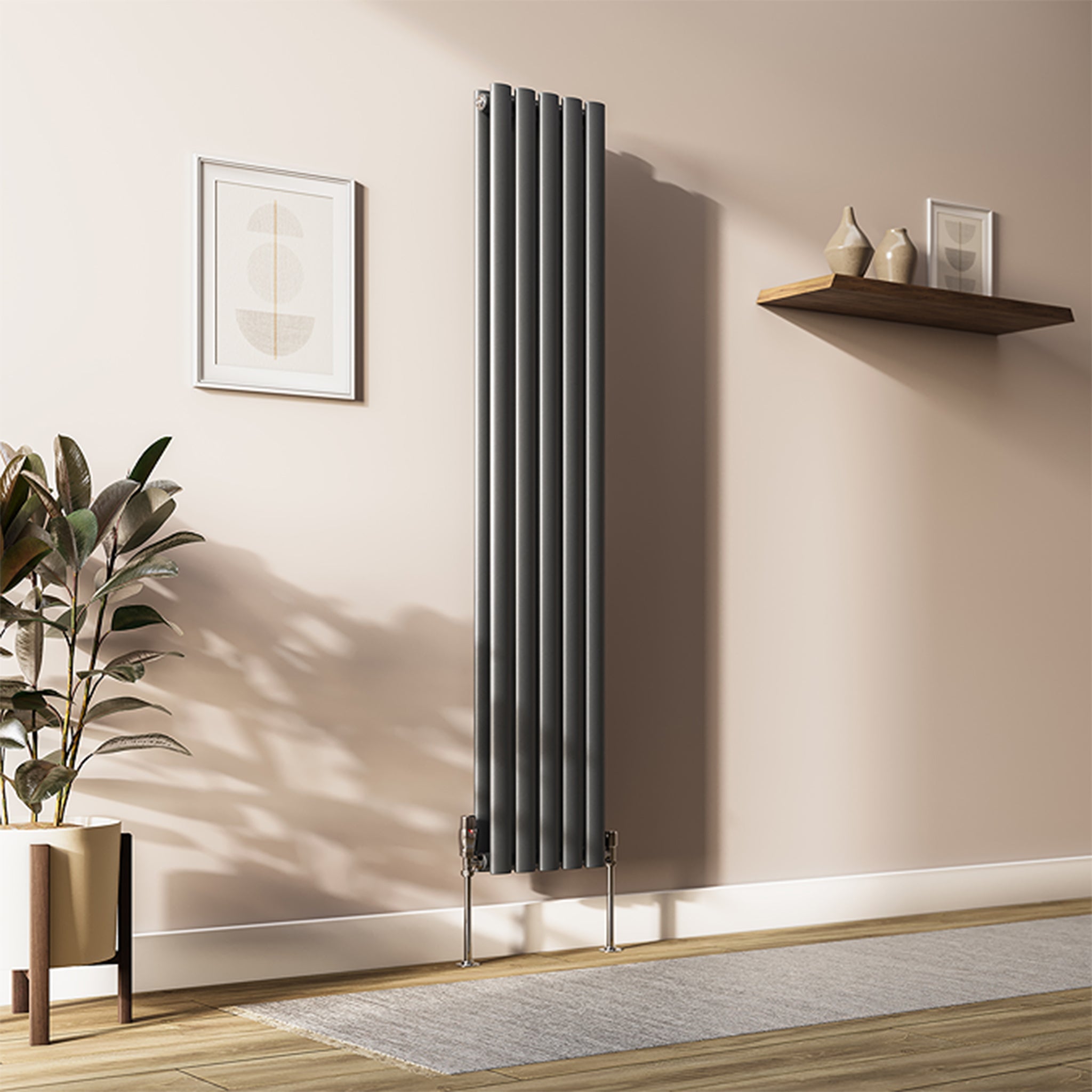 oval panel vertical radiator