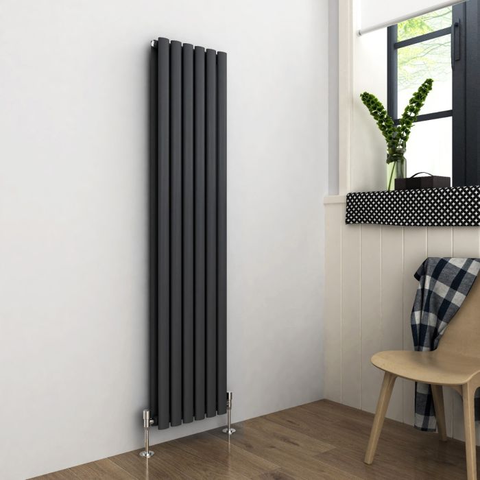 oval panel anthracite radiator