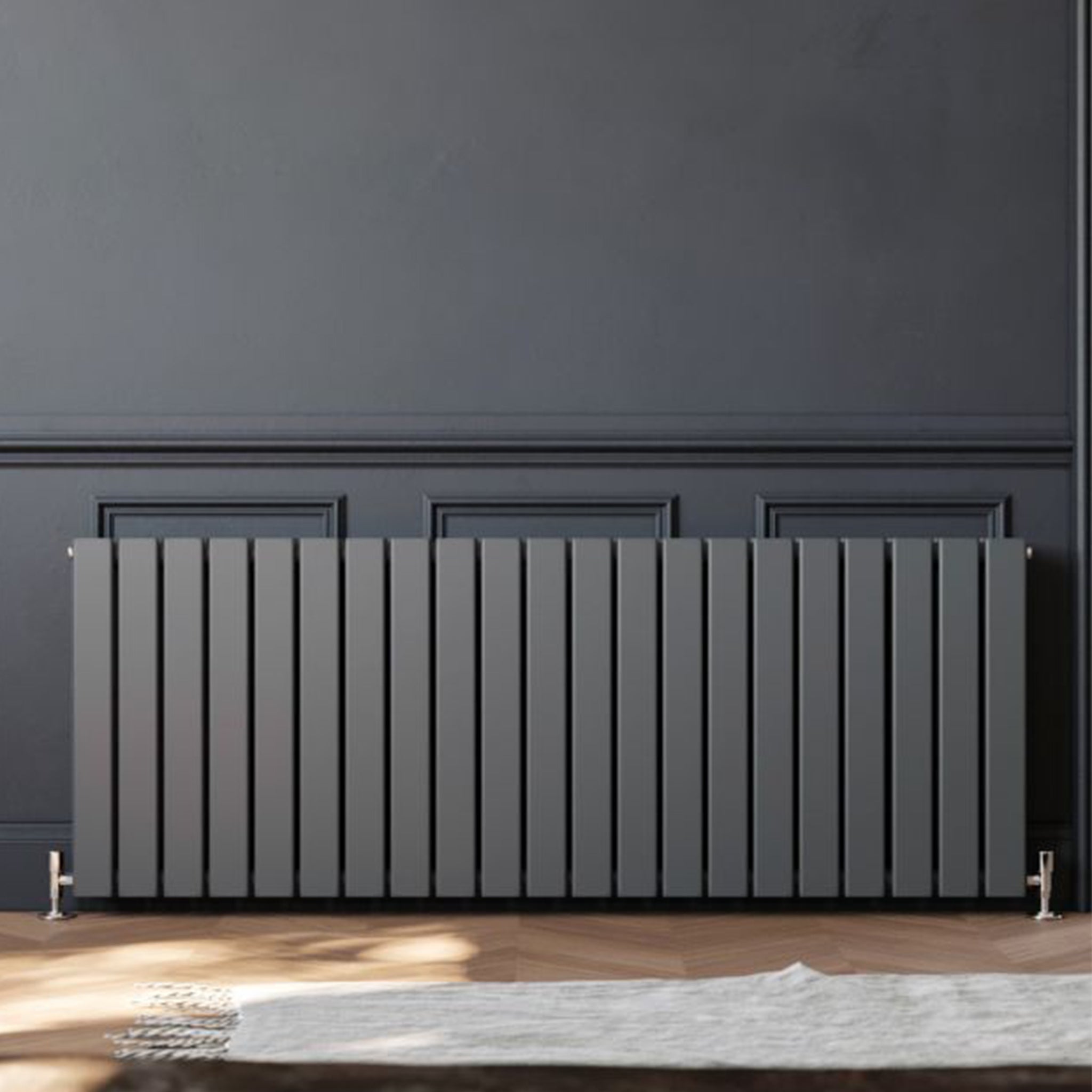 anthracite double panel heating radiator