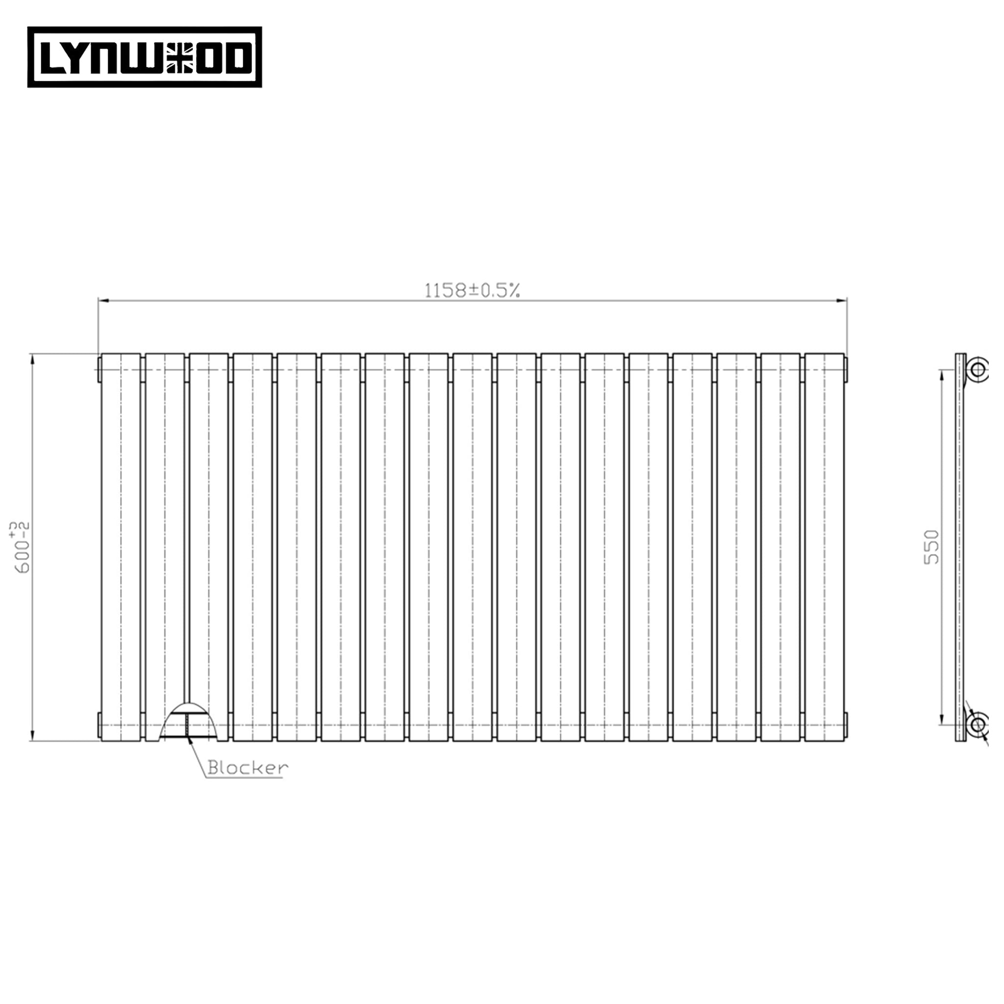 matt black radiator size guide