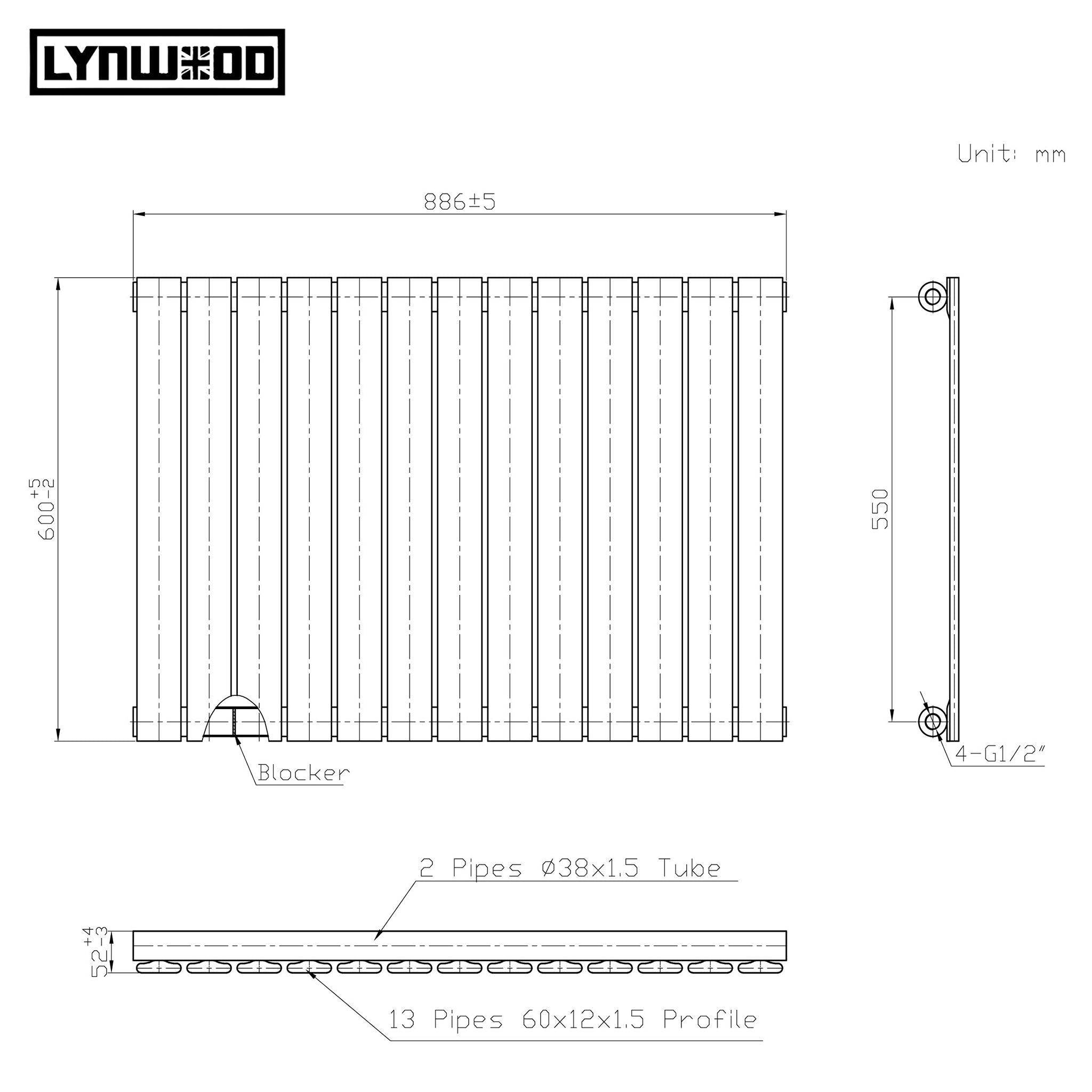 horizontal radiator size guide